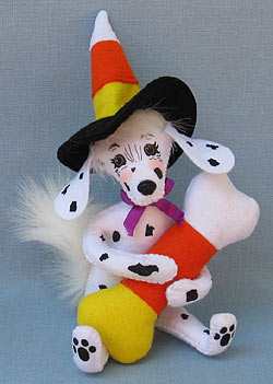 Annalee 5" Dalmation Candycorn Witch Puppy Dog 2017 - Mint - 300217