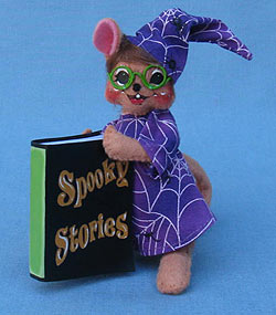 Annalee 5" Spooky Story Wizard Mouse with Glasses - Mint - 300811