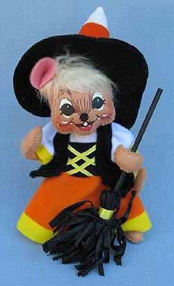 Annalee 6" Candycorn Witch Mouse - Near Mint - 301012a Annalee 6" Candycorn Witch Mouse - Near Mint - 301012a
