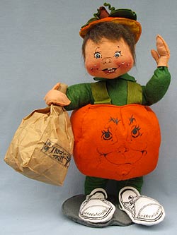 Annalee 18" Pumpkin Kid - Excellent - 301490a Annalee 18" Pumpkin Kid - Excellent - 301490a