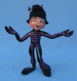 Annalee 9" Purple Skeleton Elf - Mint - 302011