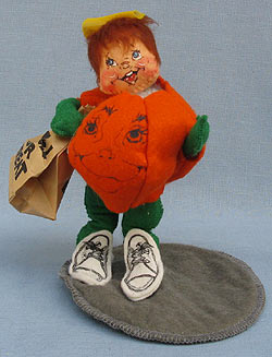 Annalee 7" Pumpkin Kid - Very Good - 303189e Annalee 7" Pumpkin Kid - Very Good - 303189e