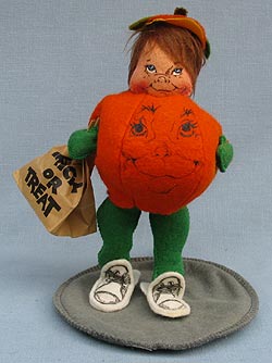 Annalee 7" Pumpkin Kid - Excellent - 303189oxb