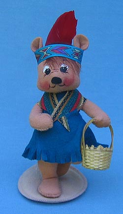 Annalee 8" Native Indian Girl Bear - Mint - 309100