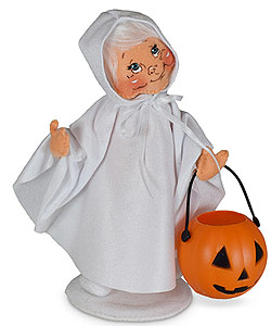 Annalee 7" Trick or Treat Ghost Kid with Pumpkin 2021 - Mint - 311121