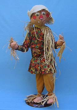 Annalee 30" Scarecrow with Foliage Print - Mint - 315101