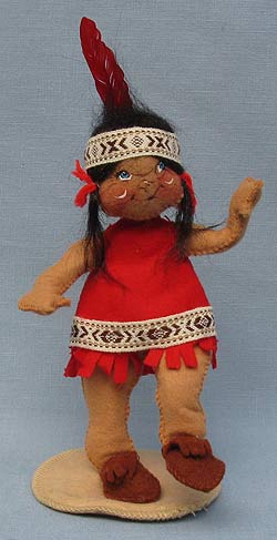 Details about  / Vintage Annalee Doll HolidayThanksgiving Indian Girl 1957-1981 Mint Condition