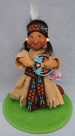 Annalee 7" Indian Girl Holding Beads - Mint - 315295yeah