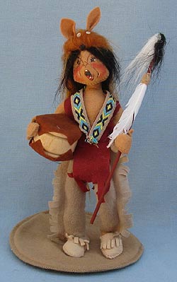Annalee 10" Indian Medicine Man with Drum - Mint - 316997yell
