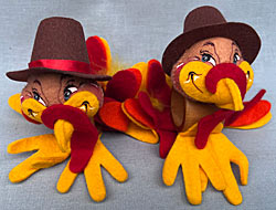 Annalee 5" Thanksgiving Turkey Napkin Rings - Near Mint - 318502turkey