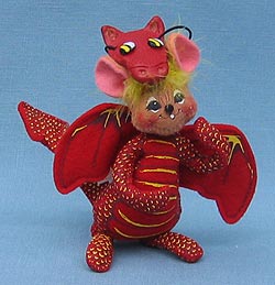 Annalee 4" Dragon Mouse - Mint - 322406