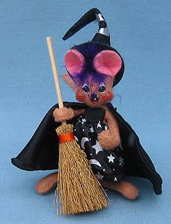 Annalee 4" Witch Mouse with Purple Hair - Mint - 322506