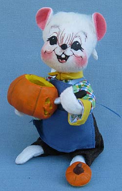 Annalee 6" Pumpkin Carving Mouse - Mint - Prototype - 328402