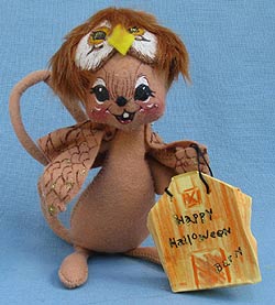 Annalee 6" Halloween Barn Owl Mouse - Mint - Prototype - 328405