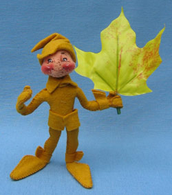 Annalee 5" Gold Fall Elf with Leaf - Mint - 329994