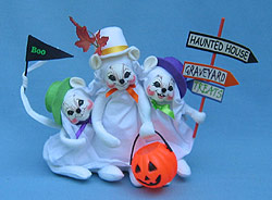 Annalee 10" Ghostly Gathering Bunch of Three Mice - Mint - 333204