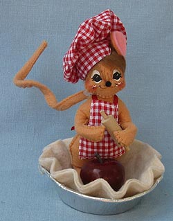 Annalee 4" Apple Pie Chef Mouse with Rolling Pin 2017 - Mint - 350017