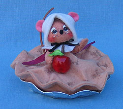 Annalee 3" Apple Pie Girl Mouse - Mint - 350108