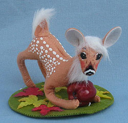 Annalee 5" Autumn Fawn with Apple 2014 - Mint - 350414