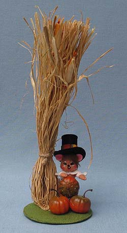 Annalee 12" Cornstalk with 3" Pilgrim Mouse - Mint - 351109