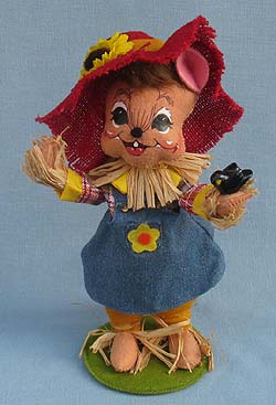 Annalee 9" Scarecrow Girl Mouse 2013 - 351413 - Mint