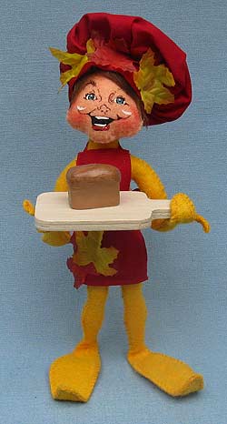 Annalee 9" Harvest Chef Elf Holding Bread - Mint - 351710