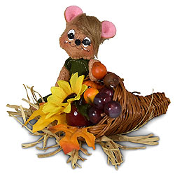 Annalee 3" Harvest Cornucopia Mouse 2020 - Mint - 360120