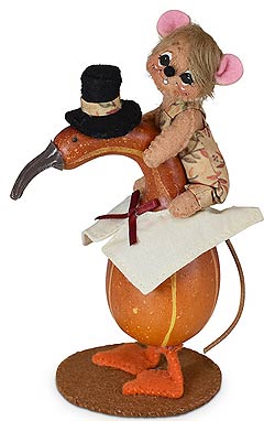 Annalee 3" GOURDgeous Goose & Friend Mouse 2021 - Mint - 360121 