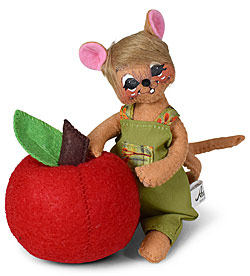 Annalee 5" Autumn Apple Mouse 2023 - Mint - 360523