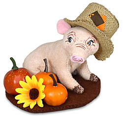 Annalee 4" Harvest Pig 2024 - Mint - 360524