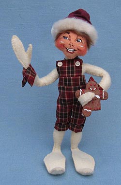 Annalee 9" Elf Holding Gingerbread Cookie - Mint - 374610