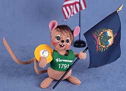 Annalee 7" State Quarter Mouse - VT - Mint - 381203