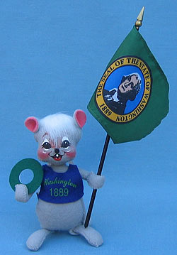 Annalee 7" State Quarter Mouse - WA - Mint - 384106