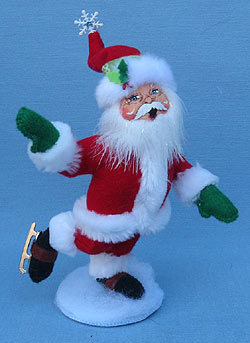 Annalee 6" Snowflake Skating Santa - Mint - 400012