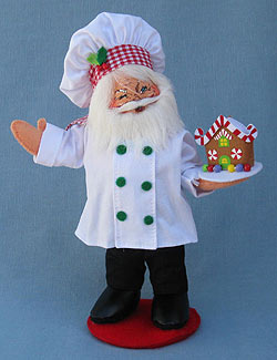 Annalee 9" Chef Santa with Gingerbread House 2013 - Mint - 400613
