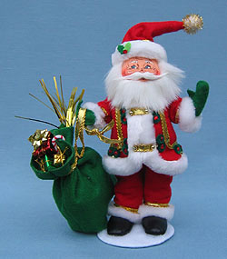Annalee 9" Christmas Elegance Santa - Mint - 400808