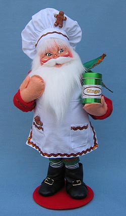 Annalee 15" Baking Chef Santa - Mint - 402208