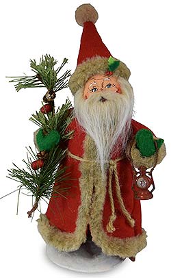 Annalee 9" Rustic Pine Santa with Lantern 2019* - Mint - 410019 Annalee 9" Rustic Pine Santa with Lantern 2019* - Mint - 410019