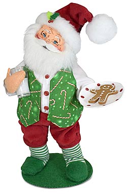 Annalee 9" Cookie & Milk Santa 2022  - Mint - 410022