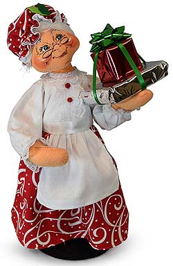 Annalee 13" Christmas Swirl Mrs Santa with Gifts 2019 - Mint - 410519 Annalee 13" Christmas Swirl Mrs Santa with Gifts 2019 - Mint - 410519