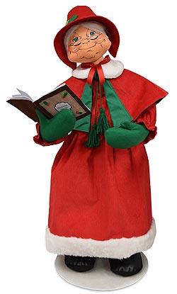 Annalee 28" Traditional Carolling Mrs Santa with Songbook 2019 - Mint - 411019