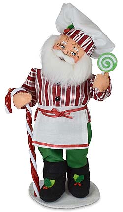 Annalee 9" Christmas Candy Santa with Lollipop 2021 - Mint - 411221