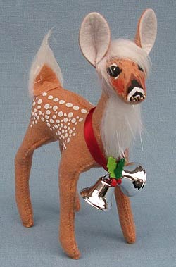 Annalee 5" Fawn with Bells 2014 - Mint - 450014