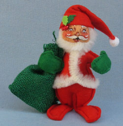 Annalee 5" Santa with Toy Bag - Mint - 451085