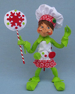 Annalee 9" Peppermint Chef Elf 2015 - Mint - 500215