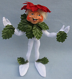 Annalee 9" Wannabe Poinsettia Elf - Near Mint - 500509a Annalee 9" Wannabe Poinsettia Elf - Near Mint - 500509a