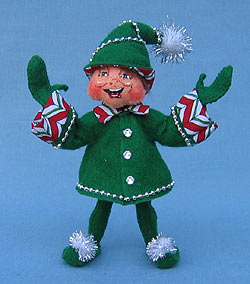 Annalee 5" Green Christmas Candy Elf - Mint - 500708