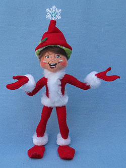 Annalee 9" Red Snowflake Elf - Mint - 500712