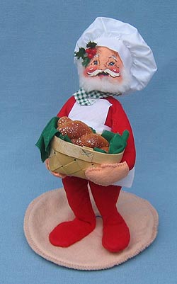 Annalee 7" Chef Santa Holding Bread - Mint - 504596