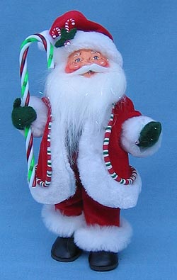 Annalee 9" Peppermint Santa - Mint - 525805